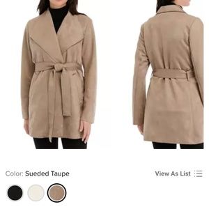 Vegan Suede Trench Coat